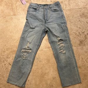 High rise jeans with tags